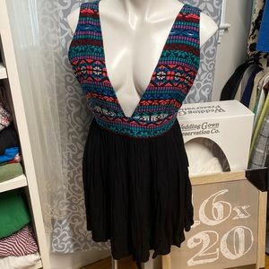 Mini Dress with stunning embroidered top